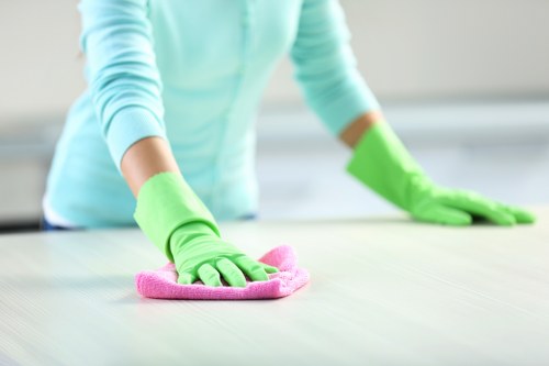 Cleaned carpet fibres restored after professional service
